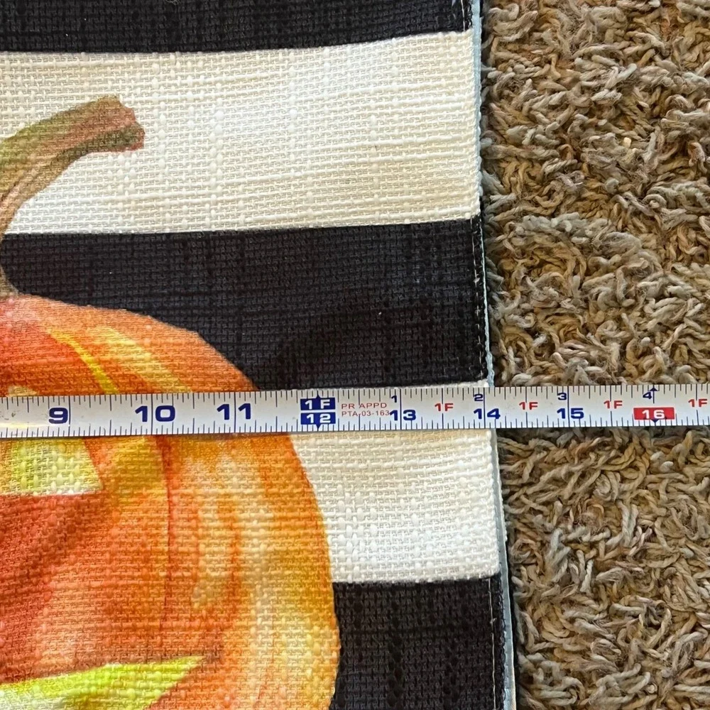 Halloween Pumpkin Jack-O-Lantern Striped Table Runner‎ 14x72 LED Lights